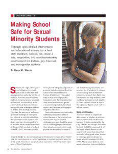 Making School Safe for Sexual Minority Students