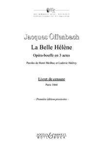 La Belle Hélène Opéra-bouffe en 3 actes Paroles de Henri Meilhac et Ludovic Halévy