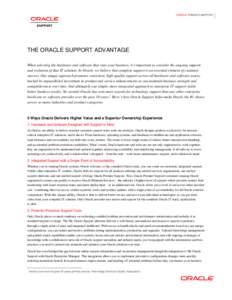 Oracle Support Advantage Data Sheet
