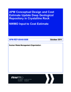 Business / Nuclear Waste Management Organization / CANDU reactor / Project management / SNC-Lavalin / Work breakdown structure / Nuclear technology / Technology / Radioactive waste