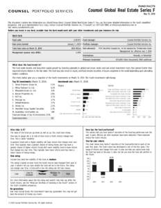 FUND FACTS  Counsel Global Real Estate Series F May 15, 2014