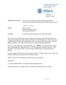 U.S. Department of Homeland Security National Flood Insurance Program 8400 Corporate Drive, Suite 350 Landover, MD[removed]W-09048a