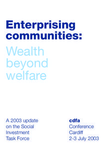 Enterprising communities: Wealth beyond welfare