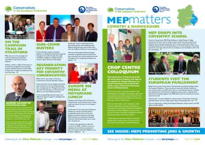 MEPmatters COVENTRY & WARWICKSHIRE MEP drops into Coventry School