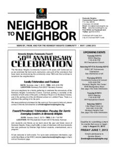 NEIGHBOR TO NEIGHBOR Kennedy Heights Community Council (KHCC)