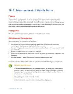 Microsoft Word - EPI2-Measurement of Health Status.DOCX