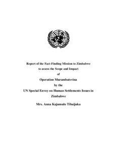 Report of the Fact-Finding Mission to Zimbabwe to assess the Scope and Impact of