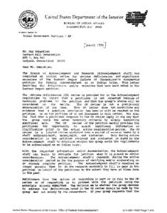 TAJ((  lJnited States Department of the Interior BUREAU OF INDIAN AffAIRS WASHINGTON, D.C[removed]IN UPLY
