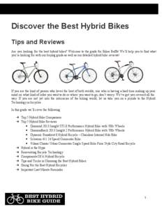    Discover the Best Hybrid Bikes    Tips and Reviews   
