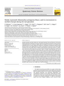 Woolly mammoth (Mammuthus primigenius Blum.) and its environment in northern Europe during the last glaciation