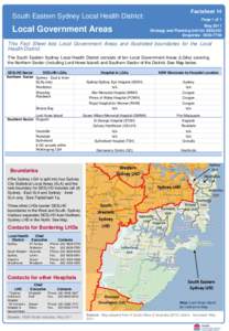 South Eastern Sydney Local Health District:  Local Government Areas Factsheet 14 Page 1 of 1