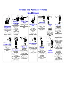 Referee and Assistant Referee Hand Signals Play On / Advantage