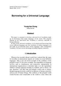 Journal of University Language 2 March 2001, 24-33