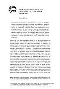 Middle East / Zionism / Palestinian nationalism / Second Intifada / Politics of Israel / Arab citizens of Israel / Gaza War / Land Day / October 2000 events / Western Asia / Asia / Israeli–Palestinian conflict