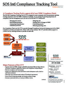 SOS Intl Compliance Tracking Tool  SolutionsServices A Compliance Tracking Tool to support all of your NERC Compliance Needs