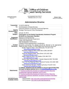 Legal guardian / New York State Office of Children and Family Services / The Guardian / Social Security / Capacity / Foster care / Law / Family / Legal professions