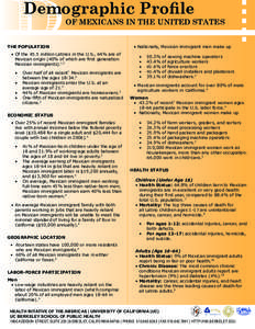 D  Demographic Profile of mexicans in the united states