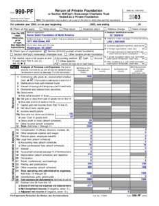 Form  990-PF Department of the Treasury Internal Revenue Service