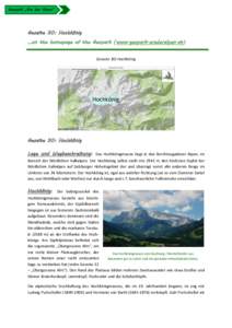 Geopark „Erz der Alpen“  Geosite 30: Hochkönig …on the homepage of the Geopark (www.geopark-erzderalpen.at) Geosite 30) Hochkönig