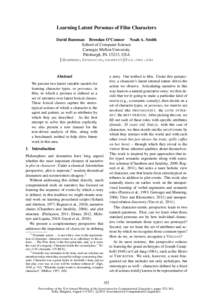 Role-playing video games / Human–computer interaction / Persona / Technical communication / Usability / Topic model / Latent Dirichlet allocation / Expectation–maximization algorithm / Concentration parameter / Statistics / Statistical natural language processing / Machine learning