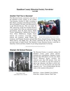 Hamilton County Historical Society Newsletter