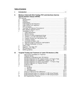 Table of Contents I. Introduction .................................................................................................. I-1  II.