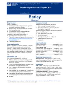 Barley Crop Insurance in Missouri