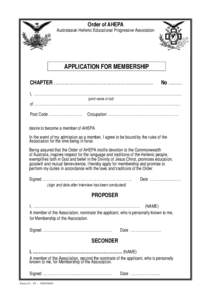 Application for Membership V5 NV