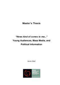 Master’s Thesis  “News kind of comes to me...”