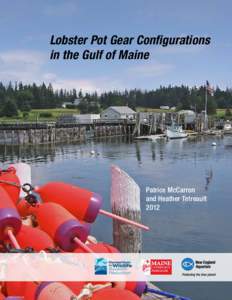 Lobster Pot Gear Configurations in the Gulf of Maine Patrice McCarron and Heather Tetreault 2012