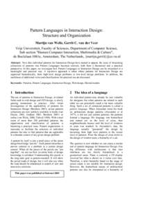 Software engineering / Architectural theory / Structure / Human–computer interaction / Technical communication / Interaction design pattern / Pattern language / Pattern / Interaction design / Design / Visual arts / Software design patterns