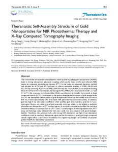 Nanomaterials / Materials science / Oncothermia / Photochemistry / Photothermal therapy / Nanoparticle / Colloidal gold / Nanoshell / Hydrogen chloride / Chemistry / Medicine / Nanotechnology