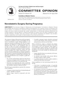 The American College of Obstetricians and Gynecologists Women’s Health Care Physicians Committee Opinion Number 474 • February 2011