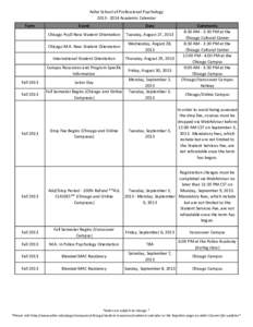 Adler School of Professional Psychology[removed]Academic Calendar Term Event