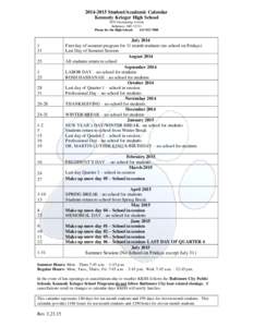 Academic term / School holiday / Month / Time / Calendars / Measurement / Holidays