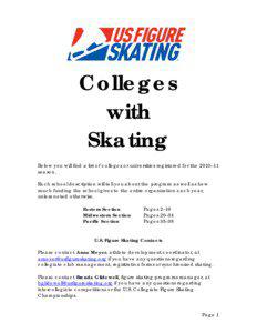 Colleges with Skating