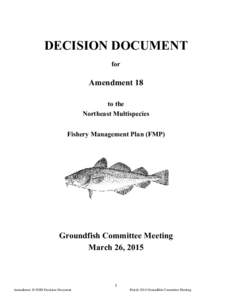 DECISION DOCUMENT for Amendment 18 to the Northeast Multispecies