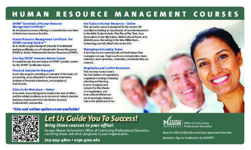 HUMAN RESOURCE MANAGEMENT COURSES SHRM® Essentials of Human Resource Management Certificate*