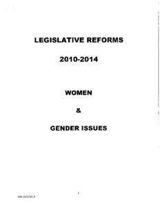 LEGISLATIVE REFORMS[removed]WOMEN & GENDER ISSUES