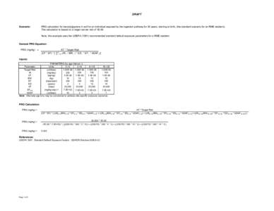Example Calculations of Preliminary Remediation Goals for Benzo[a]pyrene Using Age-Dependent Adjustment Factors, Draft