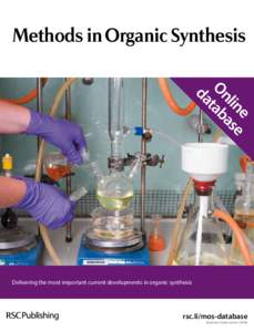 Methods in Organic Synthesis / Organic synthesis / Chemistry / Chemical synthesis / Organic chemistry