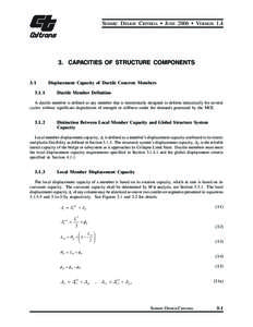 SEISMIC DESIGN CRITERIA • JUNE 2006 • VERSION[removed]CAPACITIES OF STRUCTURE COMPONENTS 3.1