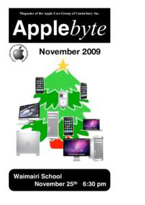 Magazine of the Apple User Group of Canterbury Inc.  Applebyte November[removed]Waimairi School