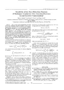 ISIT 1997, Ulm, Germany,  June 29 - J u l y 4 Sensitivity of the Rate-Distortion Function of Stationary Continuous-Time Gaussian Processes