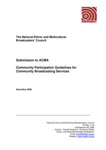 Community radio / 3ZZZ / Community television in Australia / Community television / DR / National Ethnic and Multicultural Broadcasters Council / Broadcast engineering / Television technology / Melbourne Jewish Radio / Radio / Radio formats / Broadcasting