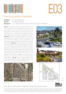 E03  Focus on public transport Category 	 Estate Development Project