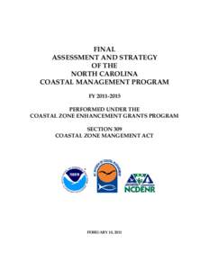 FINAL ASSESSMENT AND STRATEGY OF THE NORTH CAROLINA COASTAL MANAGEMENT PROGRAM FY[removed]