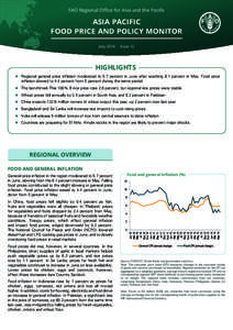 FAO Regional Office for Asia and the Pacific  ASIA PACIFIC FOOD PRICE AND POLICY MONITOR July[removed]Issue 12