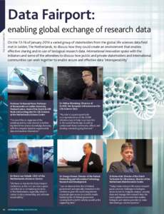 THE DATA FAIRPORT Data Fairport: enabling global exchange of research data