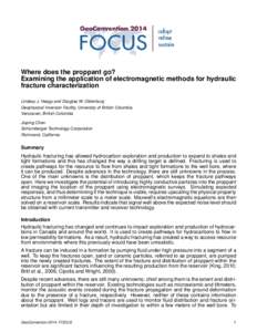 Where does the proppant go? Examining the application of electromagnetic methods for hydraulic